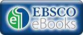 Blue background with ebsco logo on it. states: Ebsco eBooks